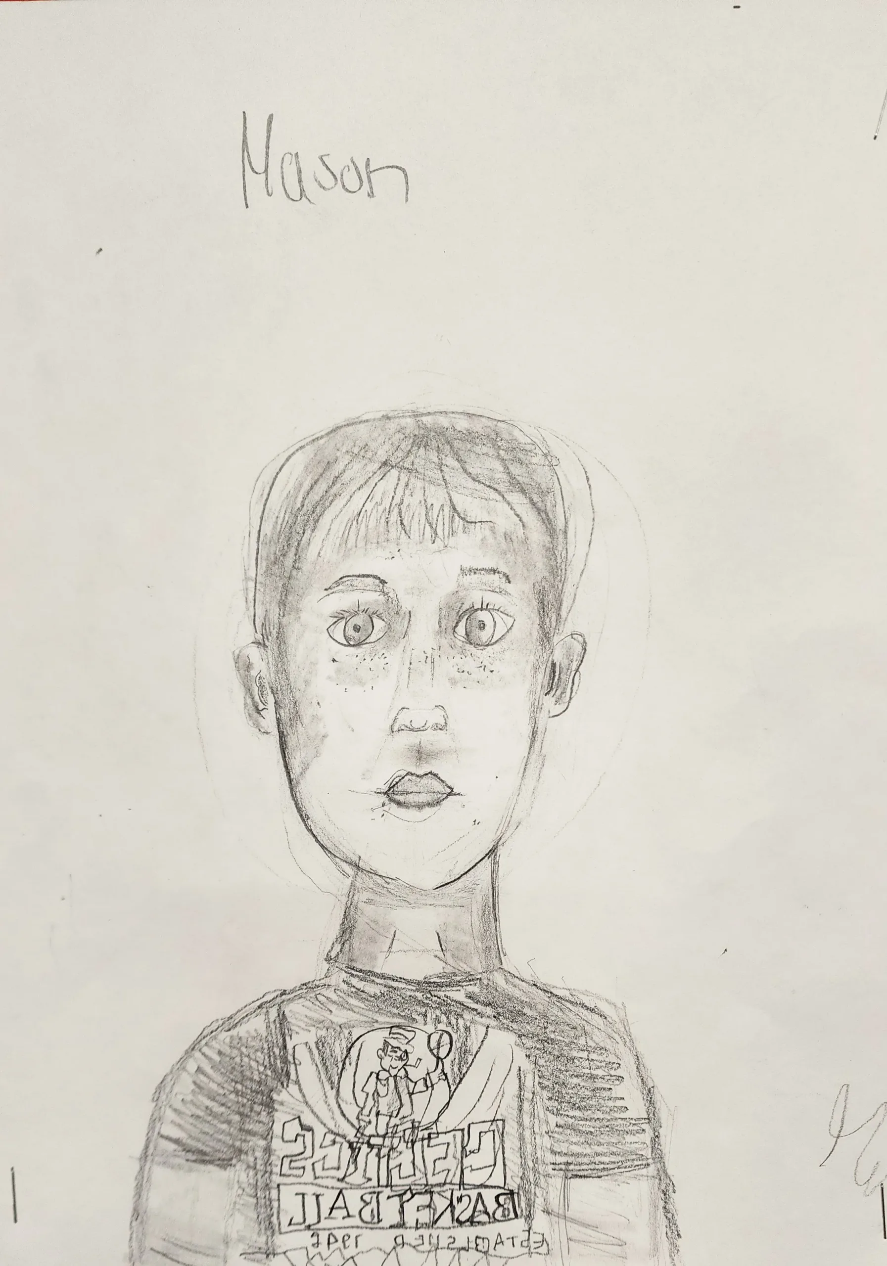 Brooke Archambault, 5th grade, Mixed media, watercolor, colored pencil, paper, Self Portrait , Biddeford Middle School, Teacher: Samara Yandell