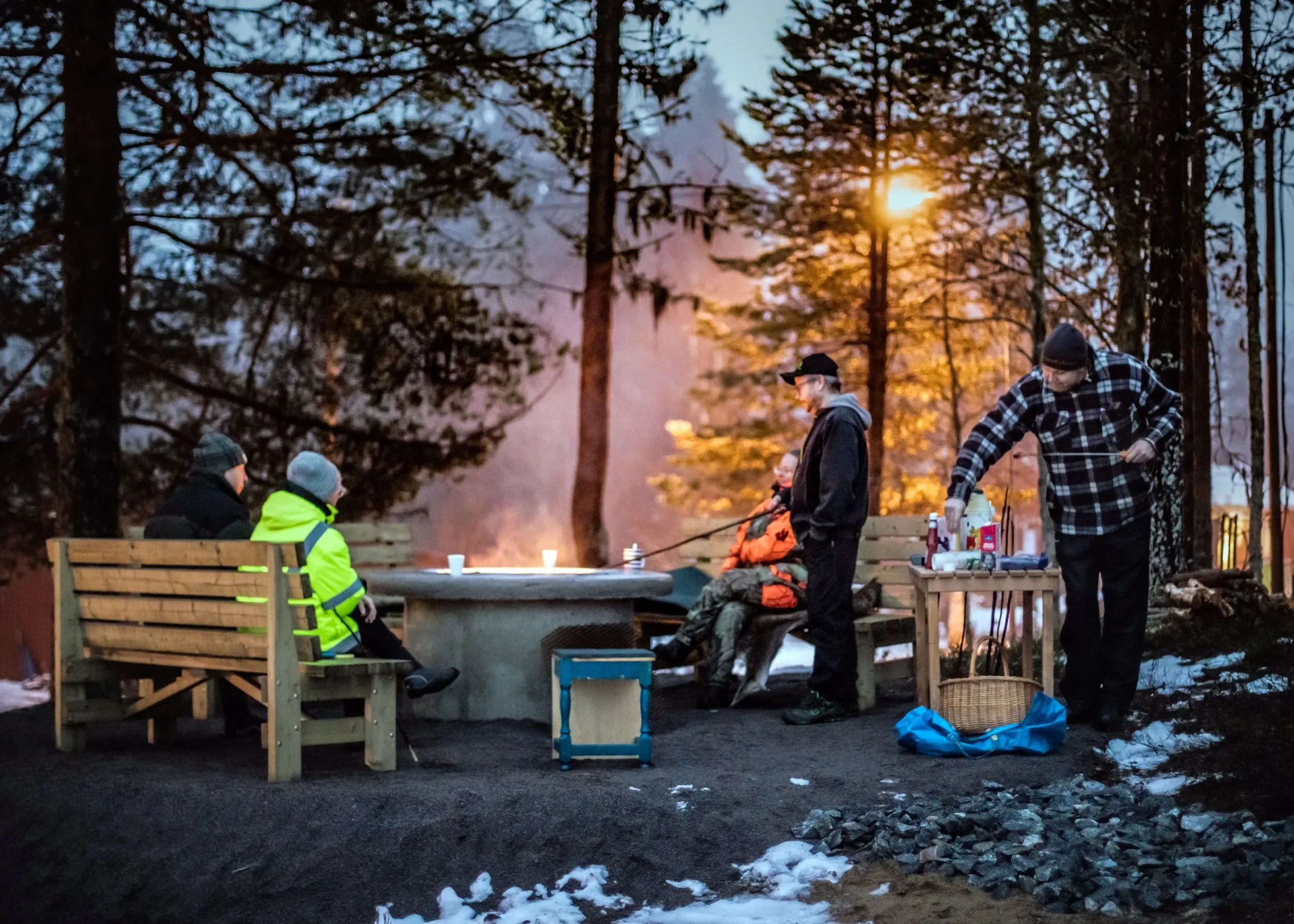 Mattias Olofsson (Sweden, born 1973), Everywhere but nowhere process image fire pit (detail), 2021, color photographs and site-specific installation, dimensions variable. Courtesy of the artist. © Mattias Olofsson