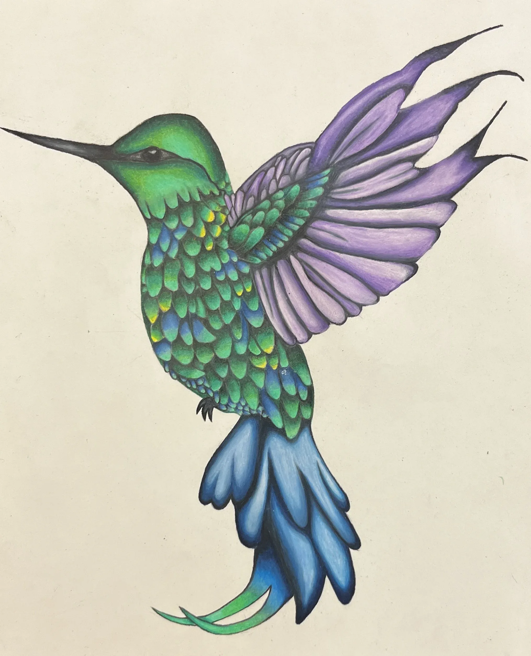 Brooke Archambault, 5th grade, Mixed media, watercolor, colored pencil, paper, Self Portrait , Biddeford Middle School, Teacher: Samara Yandell