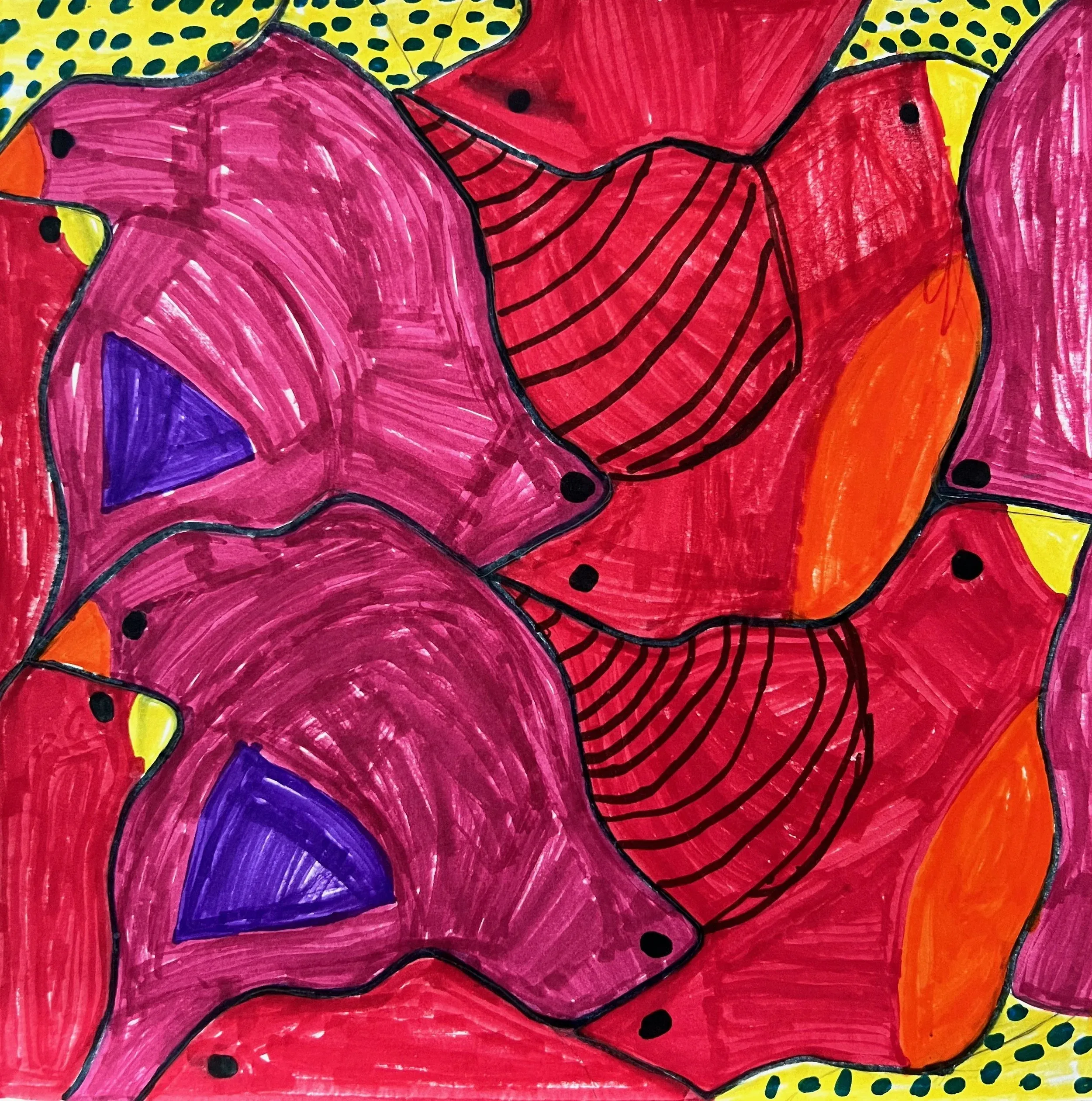 Brooke Archambault, 5th grade, Mixed media, watercolor, colored pencil, paper, Self Portrait , Biddeford Middle School, Teacher: Samara Yandell