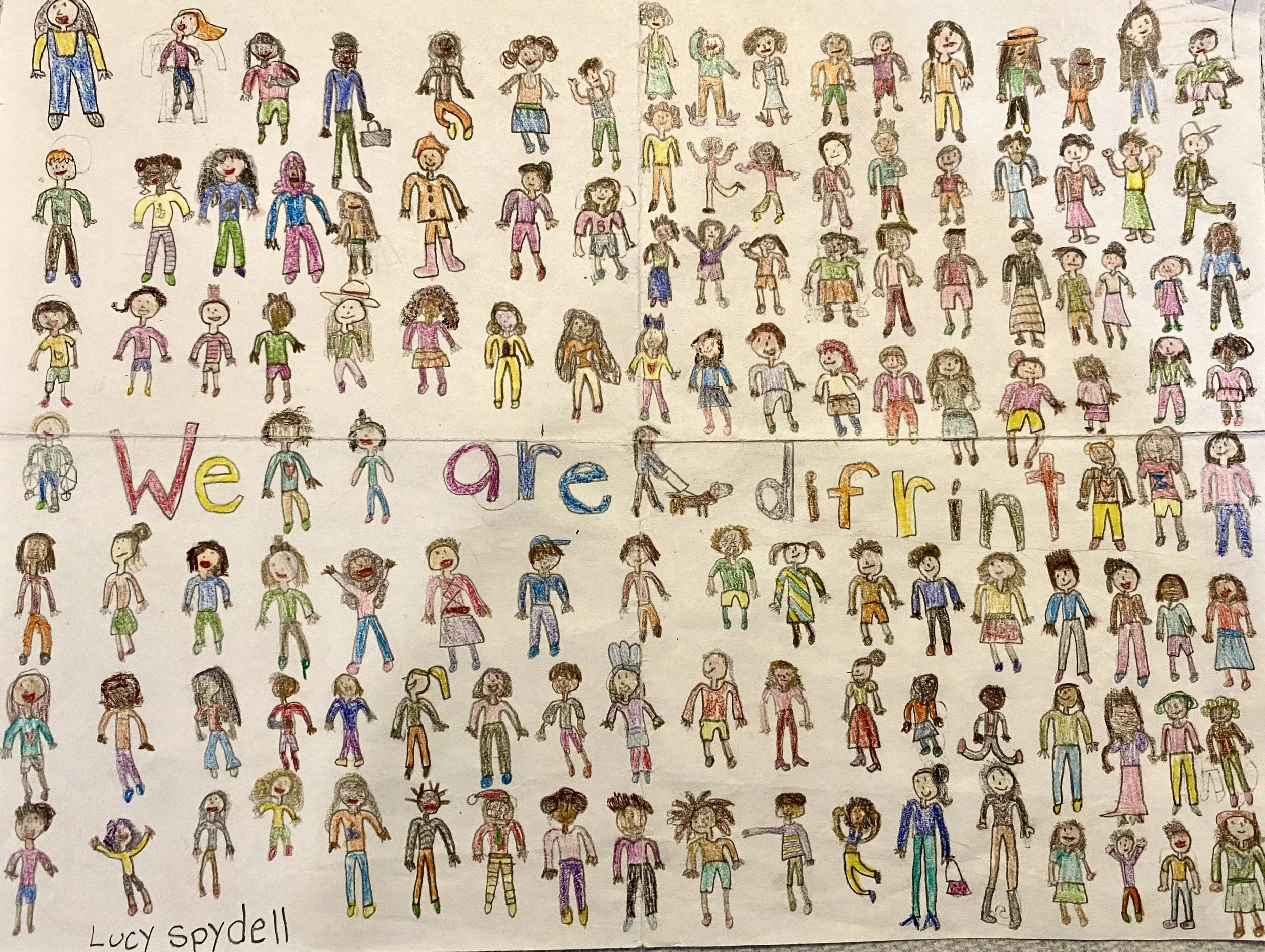 Brooke Archambault, 5th grade, Mixed media, watercolor, colored pencil, paper, Self Portrait , Biddeford Middle School, Teacher: Samara Yandell