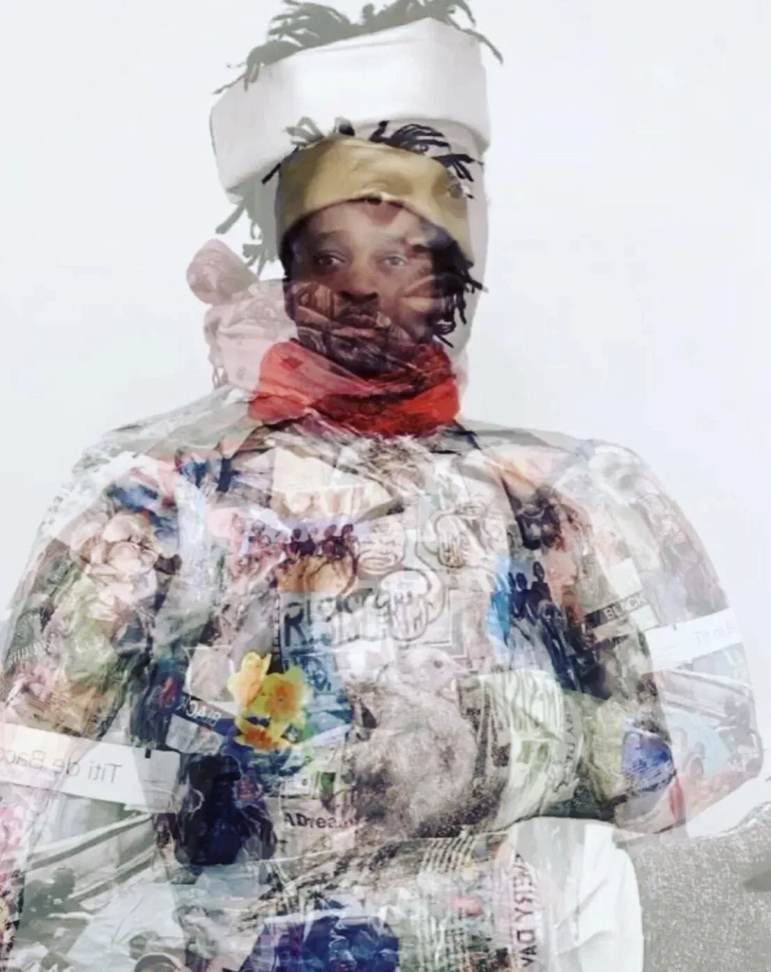 Titi de Baccarat (Gabon (born Democratic Republic of the Congo, 1976)), I can't breathe , 2020, Multiple exposure photograph, 14 x 11 inches, Courtesy of the artist