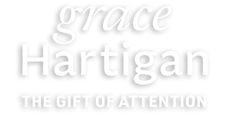Text reading Grace Hartigan: The gift of attention
