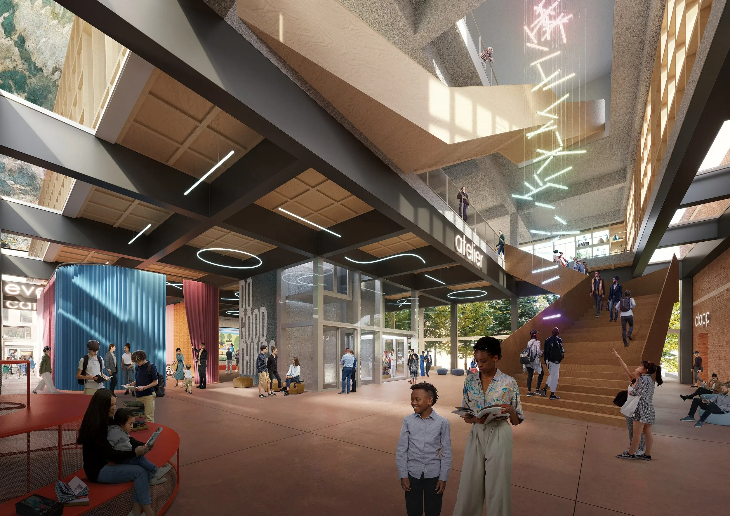 MVRDV with Simons Architects, STOSS, Institute for Human Centered Design, Pentagram, Atelier Ten, and DVDL. Image courtesy PMA.