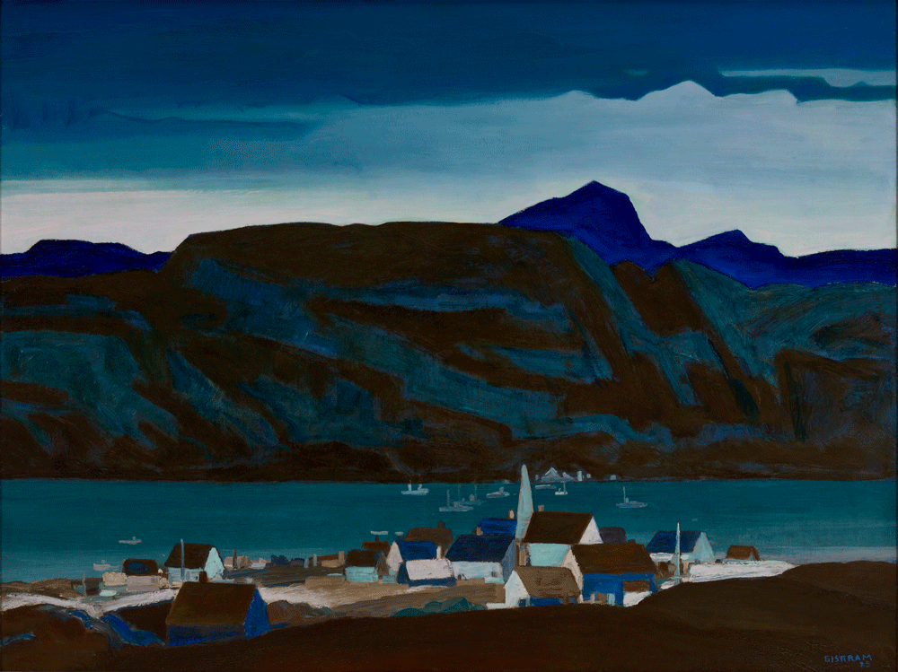 Emil James Bisttram (United States, born Hungary, 1895 – 1976) Village of Monhegan , Maine, 1925 Oil on canvas, 35 ½ x 48 inches Jacobsen Collection Image courtesy of Luc Demers