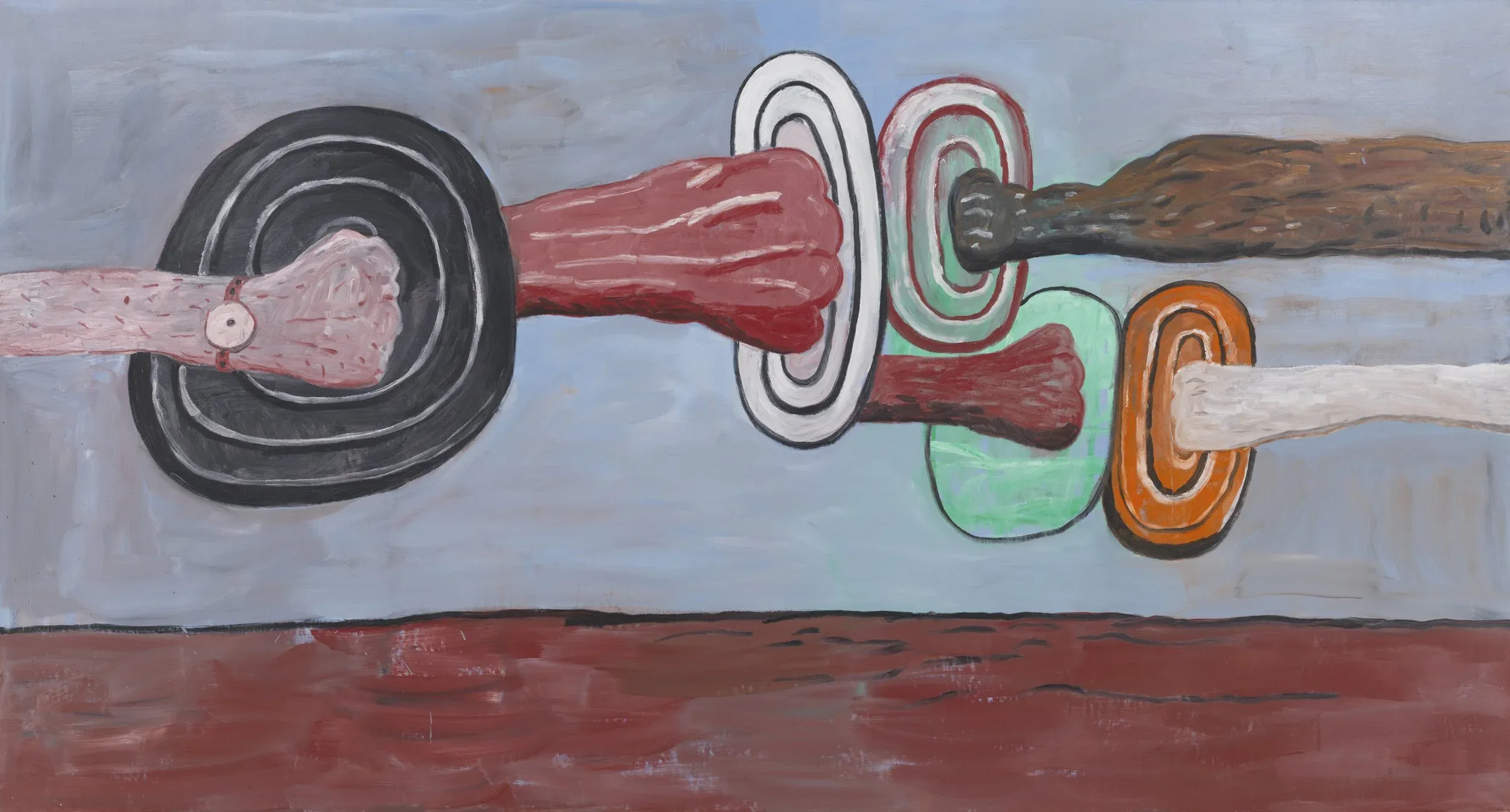 Philip Guston, Aegean , 1978, Private collection, courtesy of Museum of Fine Arts, Boston.