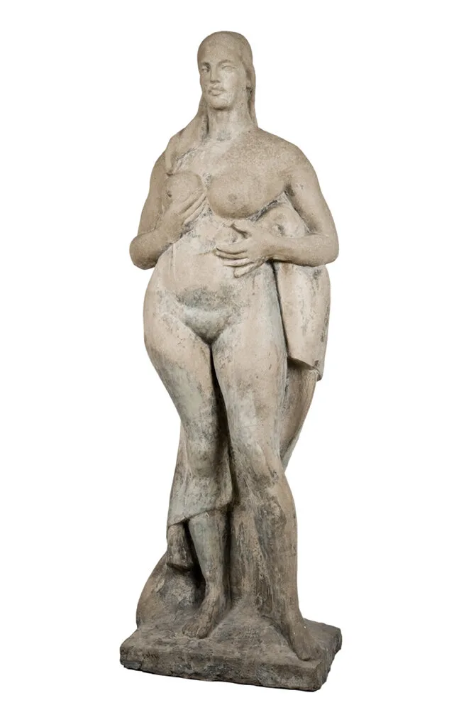 Gaston Lachaise (United States b. France), Garden Figure , 1935, concrete, 80 x 28 x 12 inches. Gift of the estate of Isabel Lachaise, 1964.36