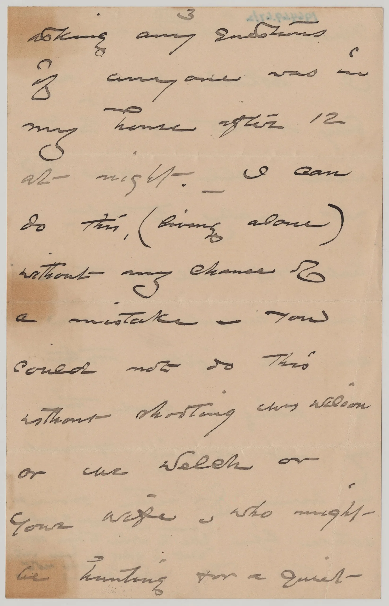 Winslow Homer, Letter to Charles S. Homer, Jr. (Brother) , January 14, 1897, ink on paper, Bowdoin College Museum of Art, Brunswick, Maine, Gift of the Homer Family, 1964.69.67.a.–c.