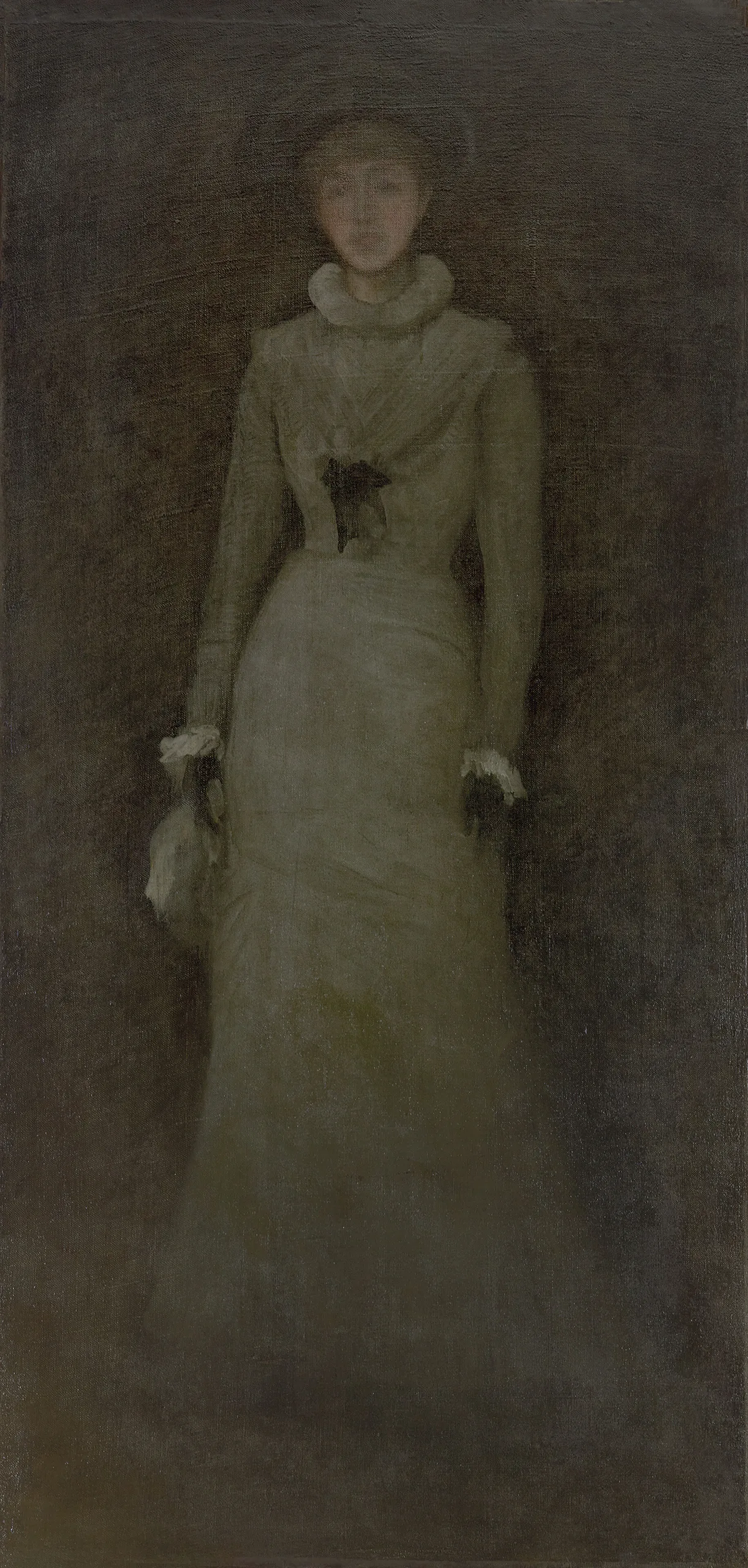 James Abbott McNeill Whistler (United States, 1834–1903), Miss Florence Leyland , circa 1873, oil on canvas, 75 1/2 x 36 1/8 inches. Gift of Mr. and Mrs. Benjamin Strouse, 1968.1
