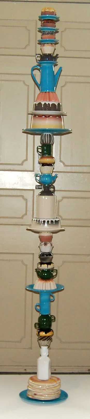   Justin Richel (United States, b. 1979) ,  Endless Column , 2013, Slip-cast and hand-built vitreous china. Museum purchase with support from the Contemporary Art Fund, in memory of Bernice McIlhenny Wintersteen, 2013.28a-ss. 