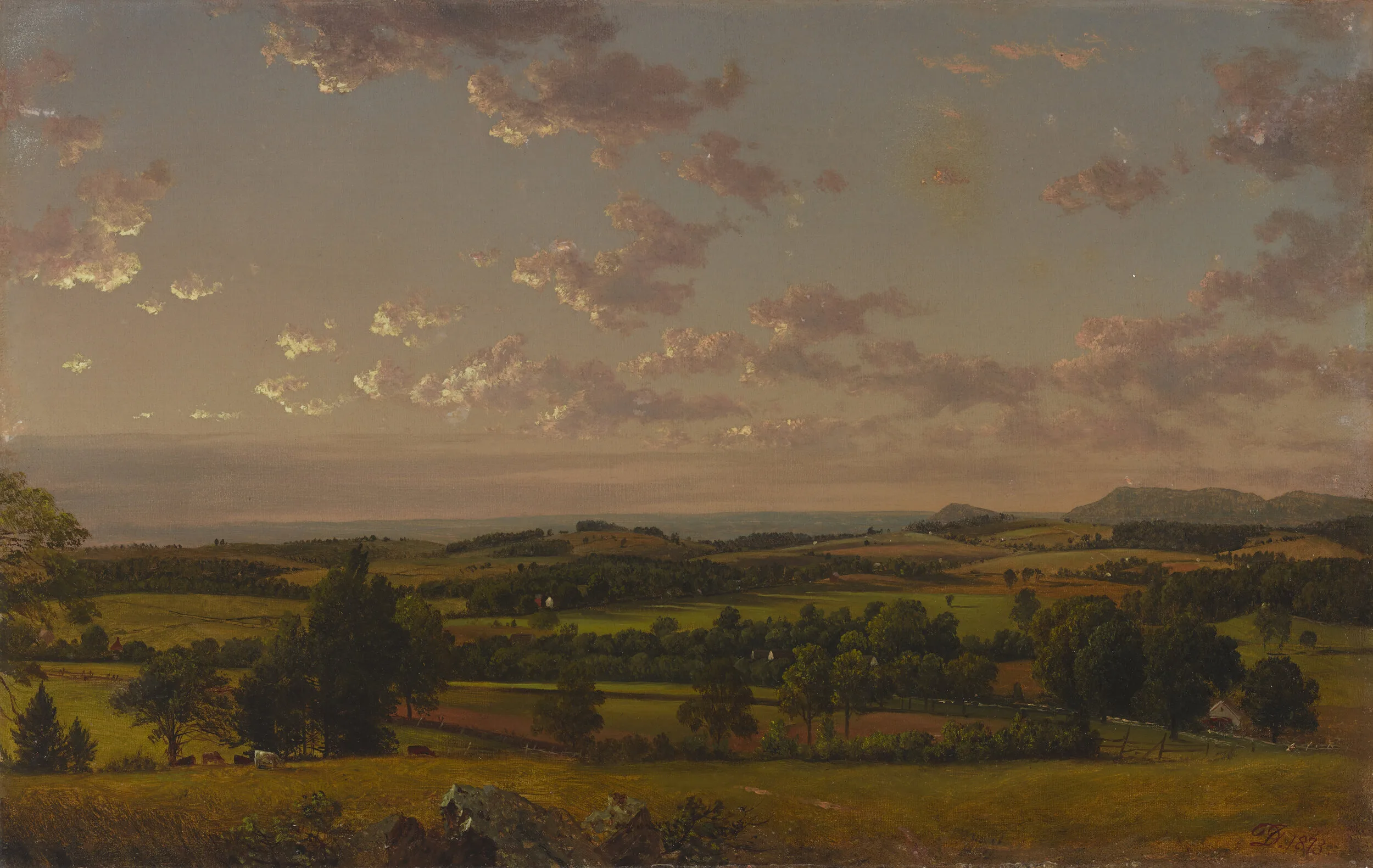 David Johnson (United States, 1827 – 1908), Study Near Warwick, New York , 1873, oil on canvas, 13 1/4 x 21 ¼ inches. Portland Museum of Art, Maine. Gift of Walter B. and Marcia F. Goldfarb, 2020.3. Image courtesy of Luc Demers