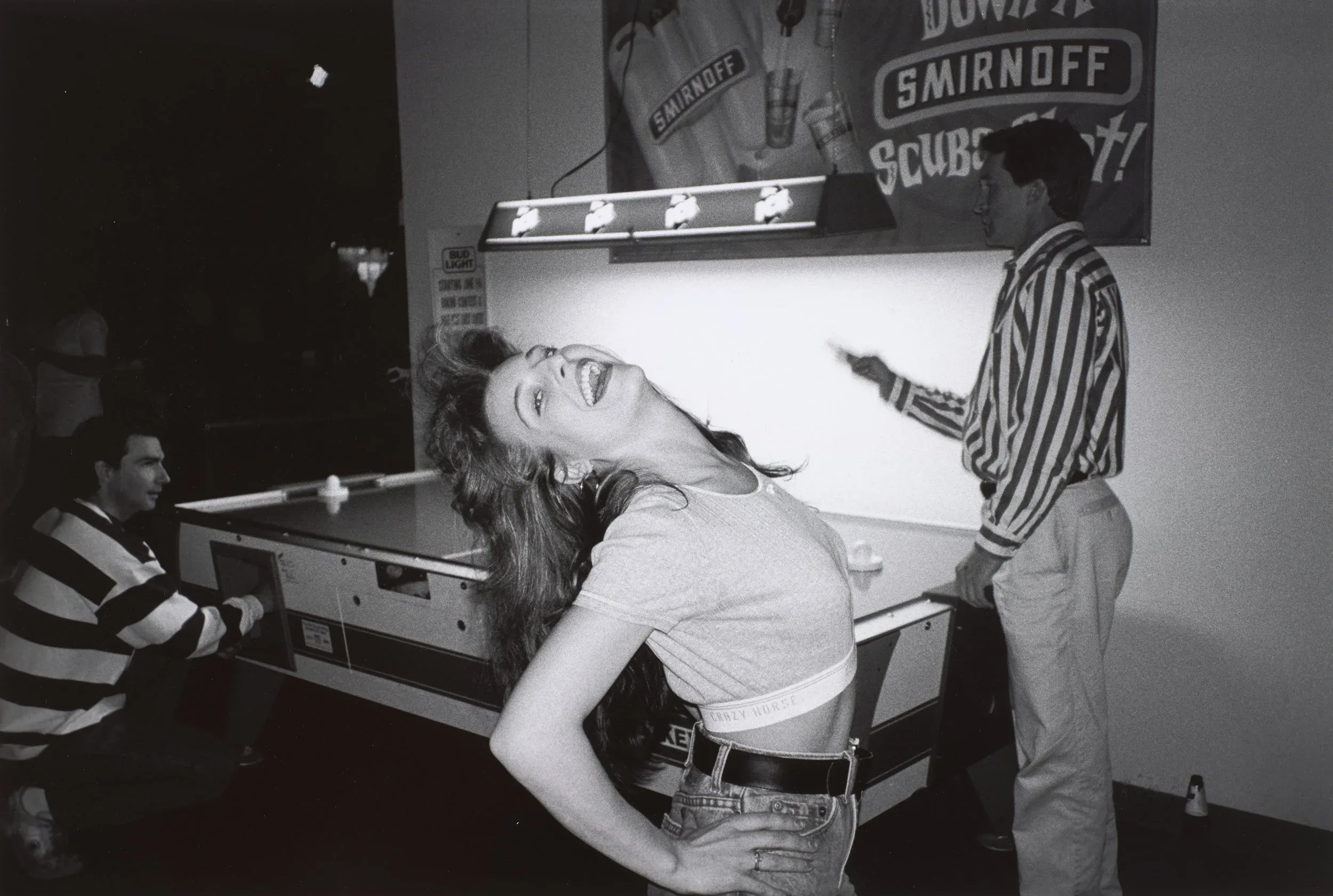 Melonie Bennett (United States, born 1969), Suzie, Bahama Beach Club, Portland, Maine, 1996, gelatin silver print, 16 x 20 inches. Portland Museum of Art, Maine, Promised Gift from the Judy Glickman Lauder Collection, 25.2001.1. Image courtesy Luc Demers. © Melonie Bennett