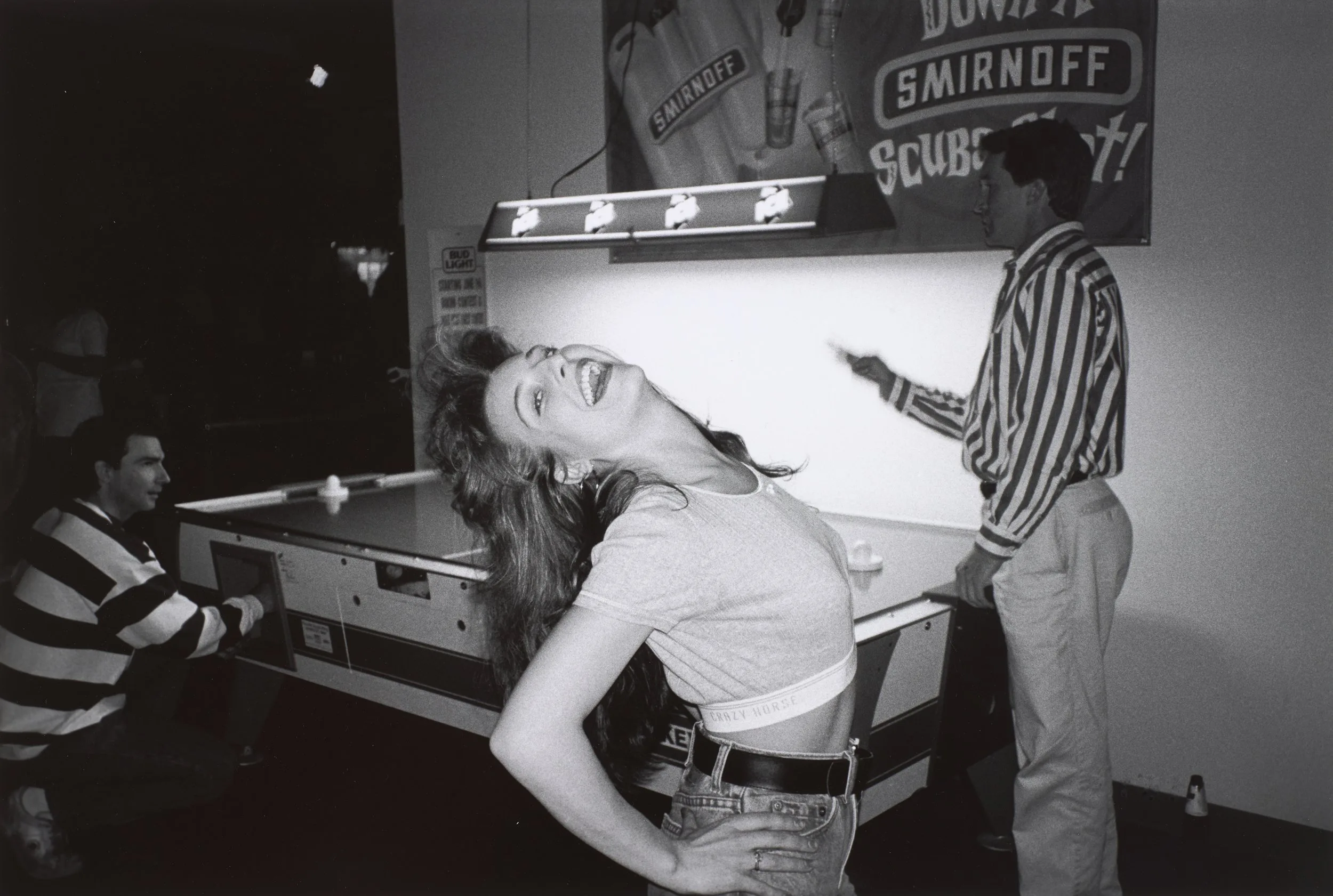 Melonie Bennett (United States, born 1969), Suzie, Bahama Beach Club, Portland, Maine, 1996, gelatin silver print, 16 x 20 inches. Portland Museum of Art, Maine, Promised Gift from the Judy Glickman Lauder Collection, 25.2001.1. Image courtesy Luc Demers. © Melonie Bennett