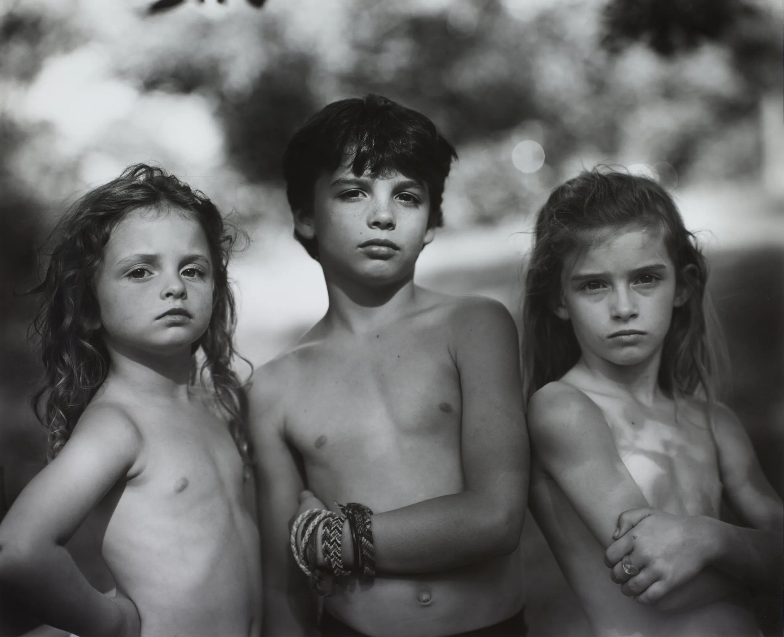 Sally Mann (United States, born 1951), Emmett, Jessie, and Virginia, 1989, gelatin silver print, 18 3/4 x 23 inches. Portland Museum of Art, Maine, Promised Gift from the Judy Glickman Lauder Collection, 4.2012. © Sally Mann. Courtesy Gagosian