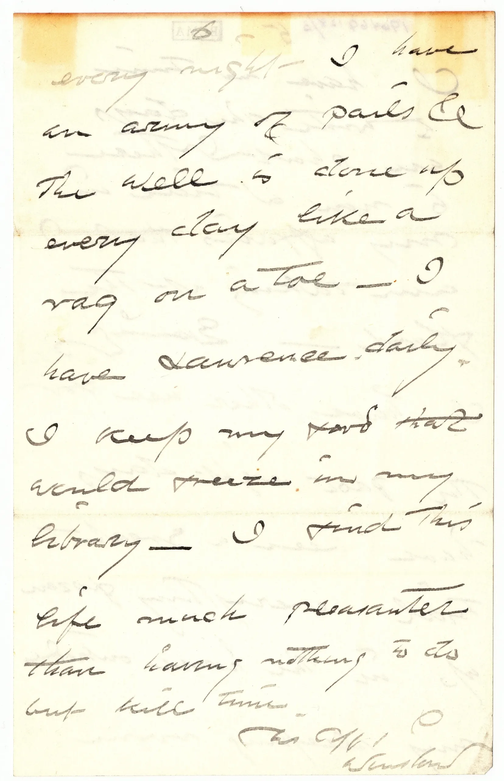 Winslow Homer, Letter to Arthur B. Homer (Brother) , January 21, 1907, ink on paper, Bowdoin College Museum of Art, Brunswick, Maine, Gift of the Homer Family, 1964.69.128.a.–c.
