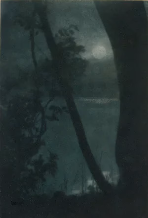 Francis Orville Libby United States, 1883–1961 Moonrise, circa 1922 gum bichromate print, 16 5/8 x 11 1/4 inches Promised Gift from the Judy Glickman Lauder Collection, 6.2004.1