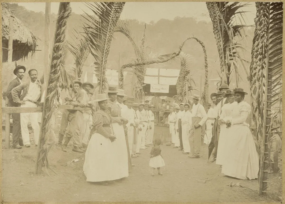 Unknown, Emancipation Day, Jamaica , August 1 , circa 1895, two gelatin silver prints, overall: 11 9/16 × 9 7/16 inches. Art Gallery of Ontario. Gift of Patrick Montgomery, through the American Friends of the Art Gallery of Ontario Inc., 2019. 2019/2704. Photo © AGO.