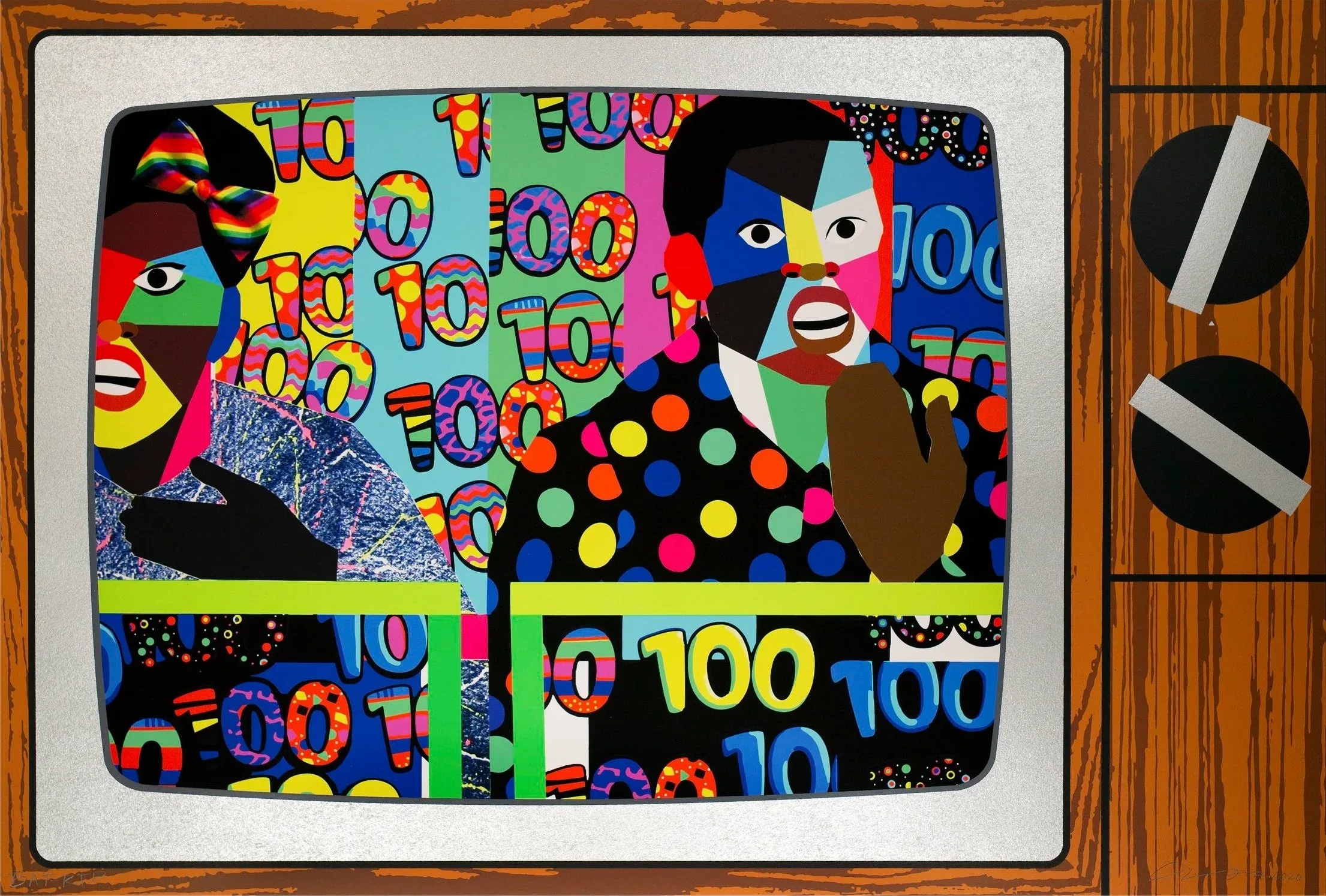  Derrick Adams (United States, born 1970),  This Could All Be Yours, &nbsp;2020, inkjet and six color screen print on paper, 19 1/2 x 28 7/8 inches. Portland Museum of Art, Maine. Museum purchase with support from the Contemporary Art Fund, 2020.18. © Derrick Adams. Image courtesy of the Skowhegan School of Painting & Sculpture. 