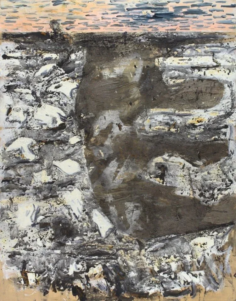 John Walker, Sea Cake II (Winter 04), 2004, Oil on canvas, 84 x 66 inches. © John Walker, courtesy Alexandre Gallery, New York.