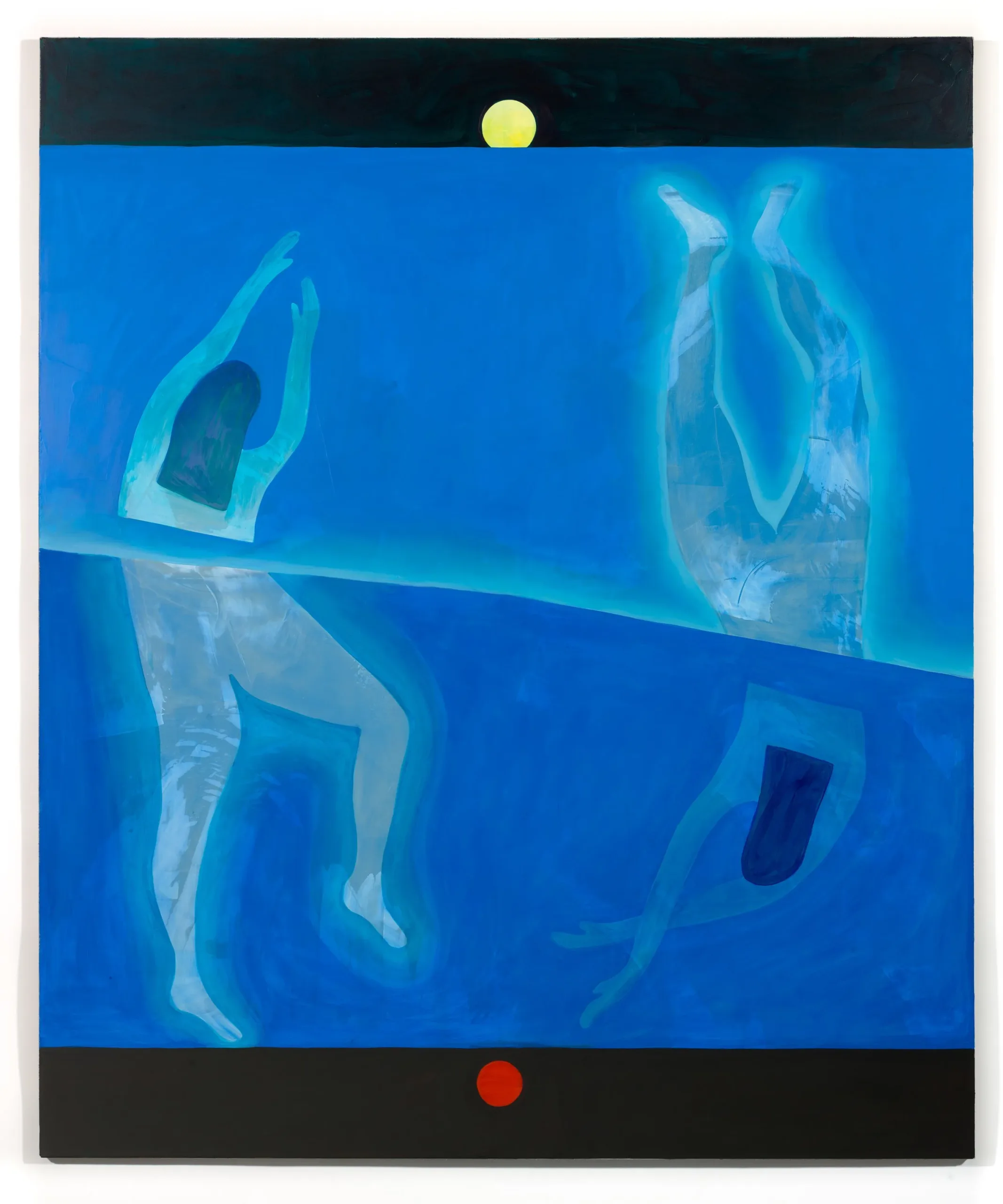 James Parker Foley United States, born 1993 Divers Approaching Infinite Density, 2023 oil on linen, 72 x 60 inches Courtesy of Sarah Bouchard Gallery © James Parker Foley Image courtesy the artist