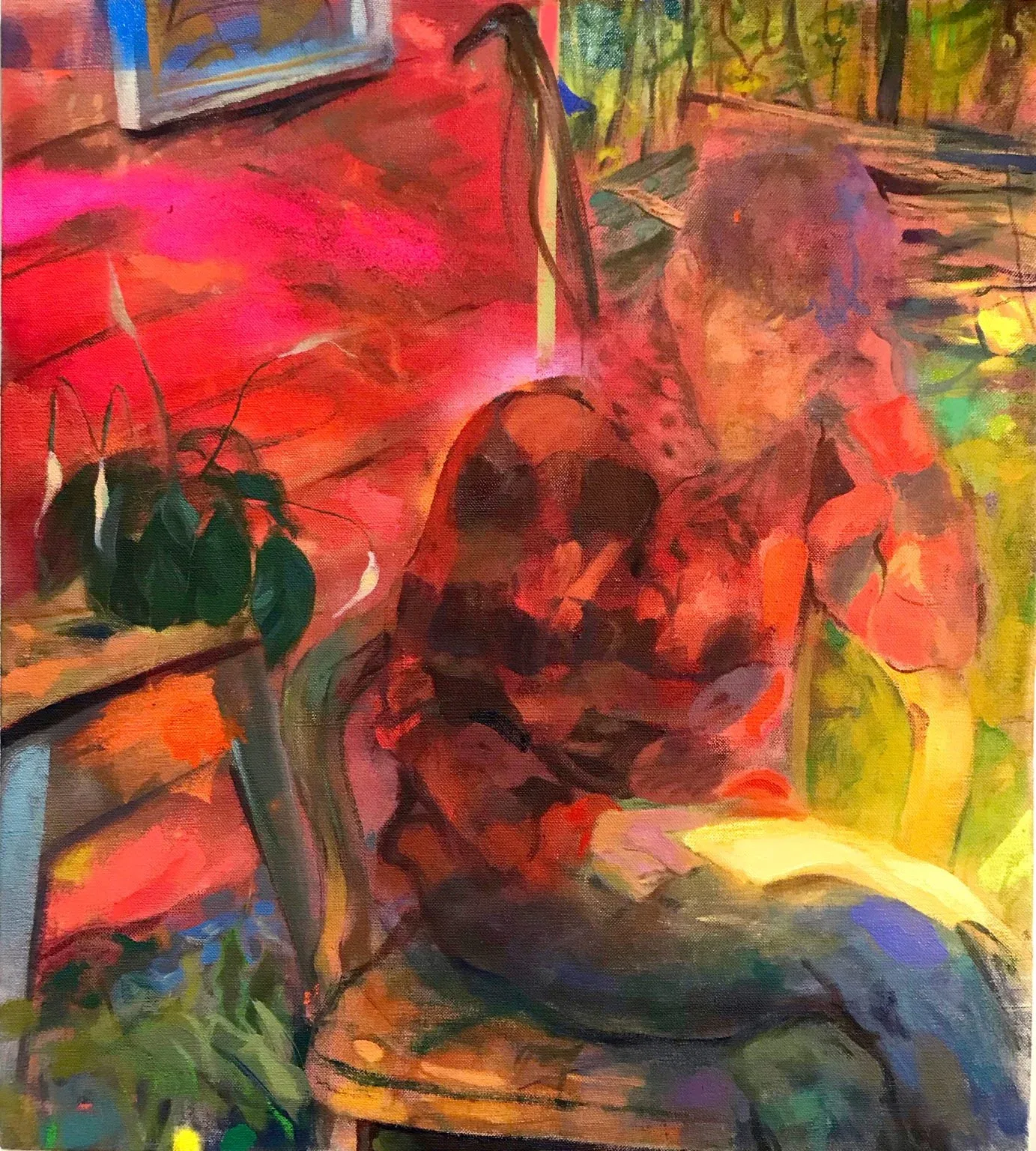 Megan (A Mother’s Love) Oil on linen, 37″ x 33″