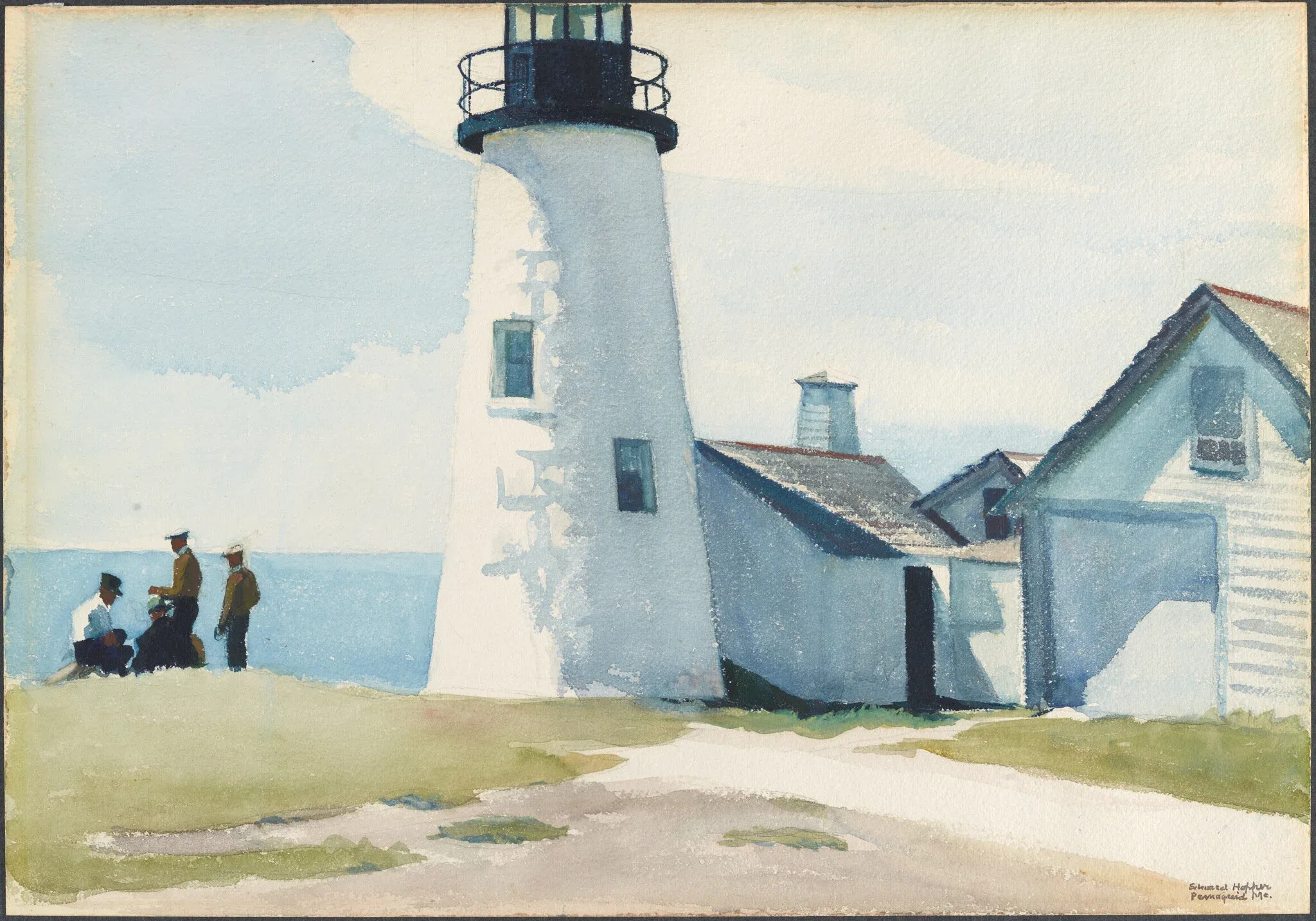   Edward Hopper (United States, 1882 - 1967)  , Pemaquid Light , 1929, watercolor and graphite on paper, 14 x 20 inches. Anonymous gift, 1980.166 