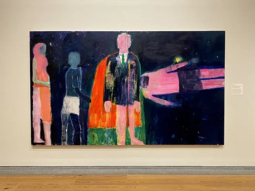 Katherine Bradford , Green Tie, 2018, acrylic on canvas, 80 x 136 inches