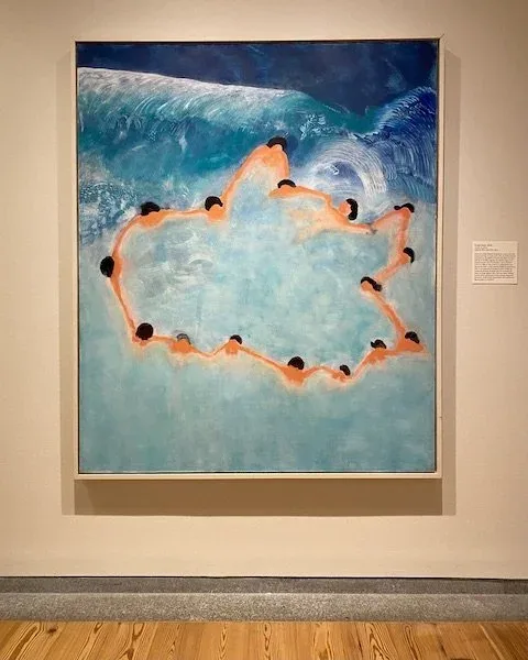 Katherine Bradford , Group Swim, 2004, acrylic on canvas, 72 x 60 inches