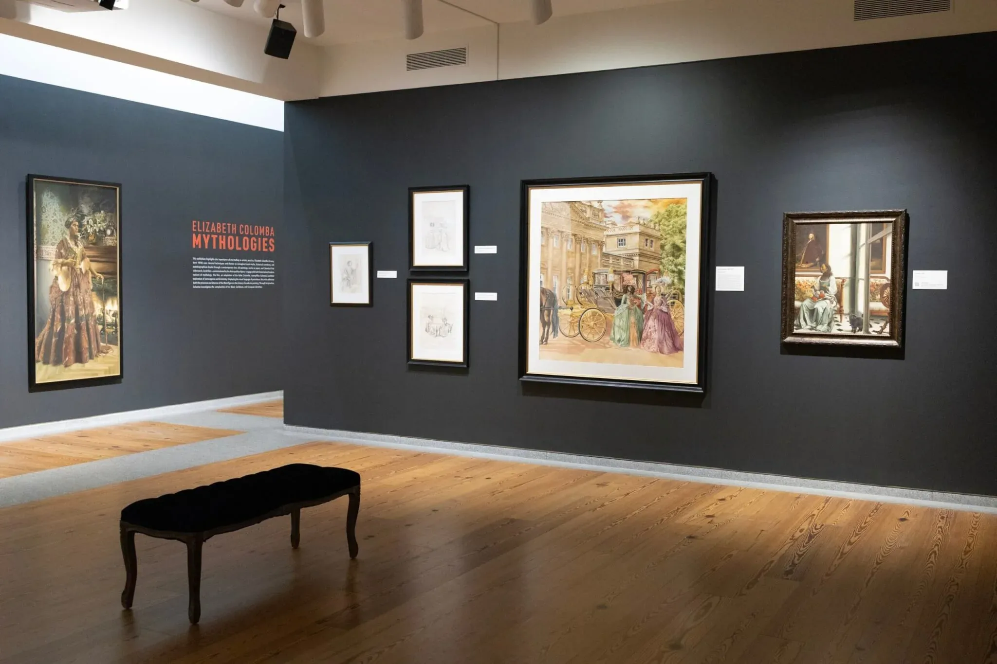 Installation view of “Mythologies,” at the Portland Museum of Art. On view until September 3, 2023. Photo courtesy of the Portland Museum of Art.