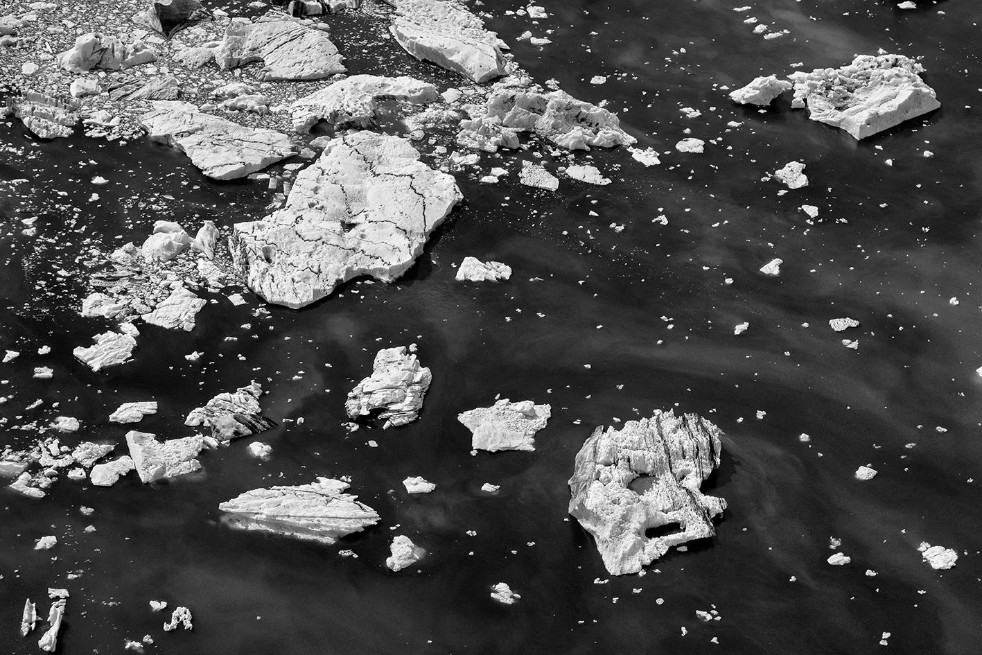 Ragnar Axelsson, RAX (Iceland, born 1958), The Sea—No 1, 2018. 285 gsm Portrait White cotton paper with archival ink, 46 1/2 x 67 inches. Courtesy of the artist. © Ragnar Axelsson