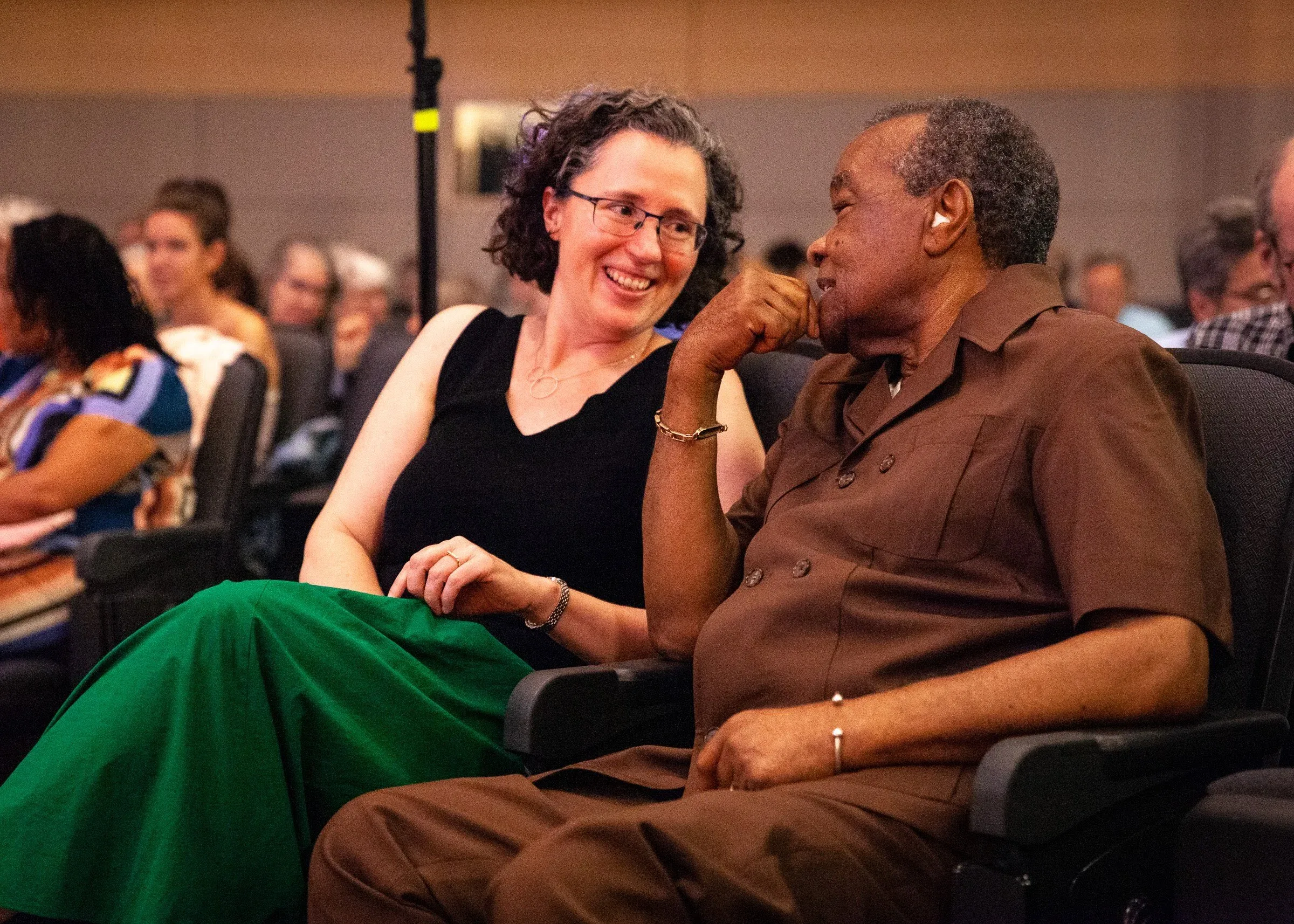 Jessica with artist David Driskell.