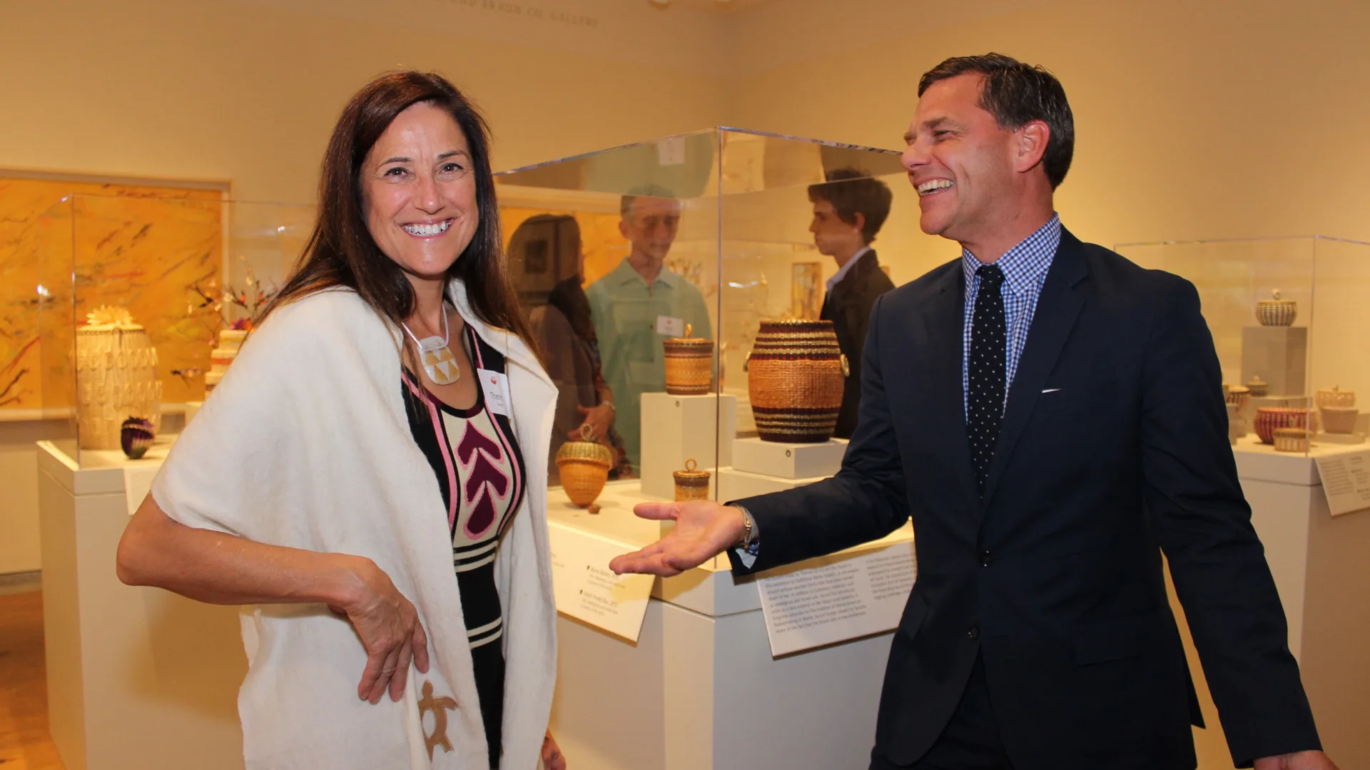 PMA Director Mark Bessire with 2017’s Osher guest speaker, Theresa Secord.