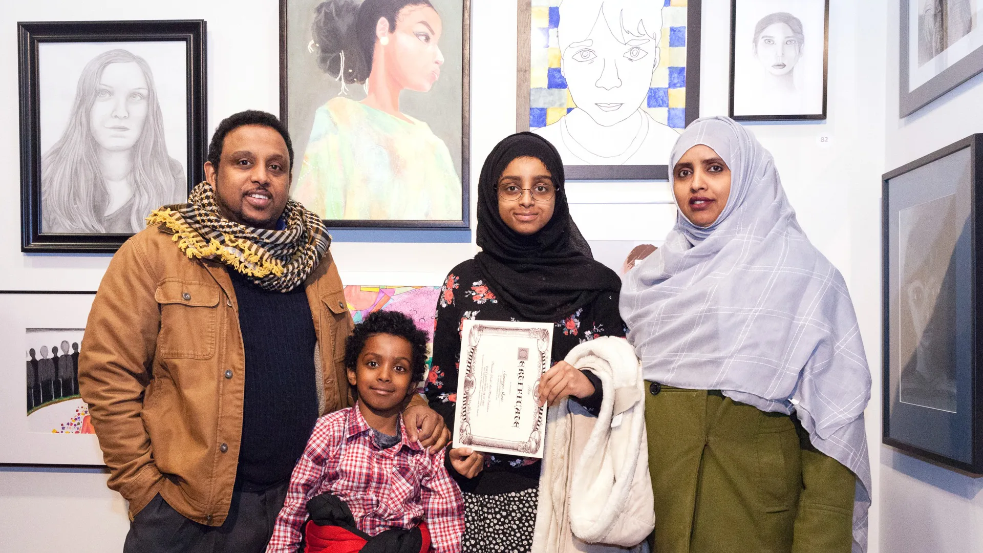 The awards ceremony at Youth Art Month