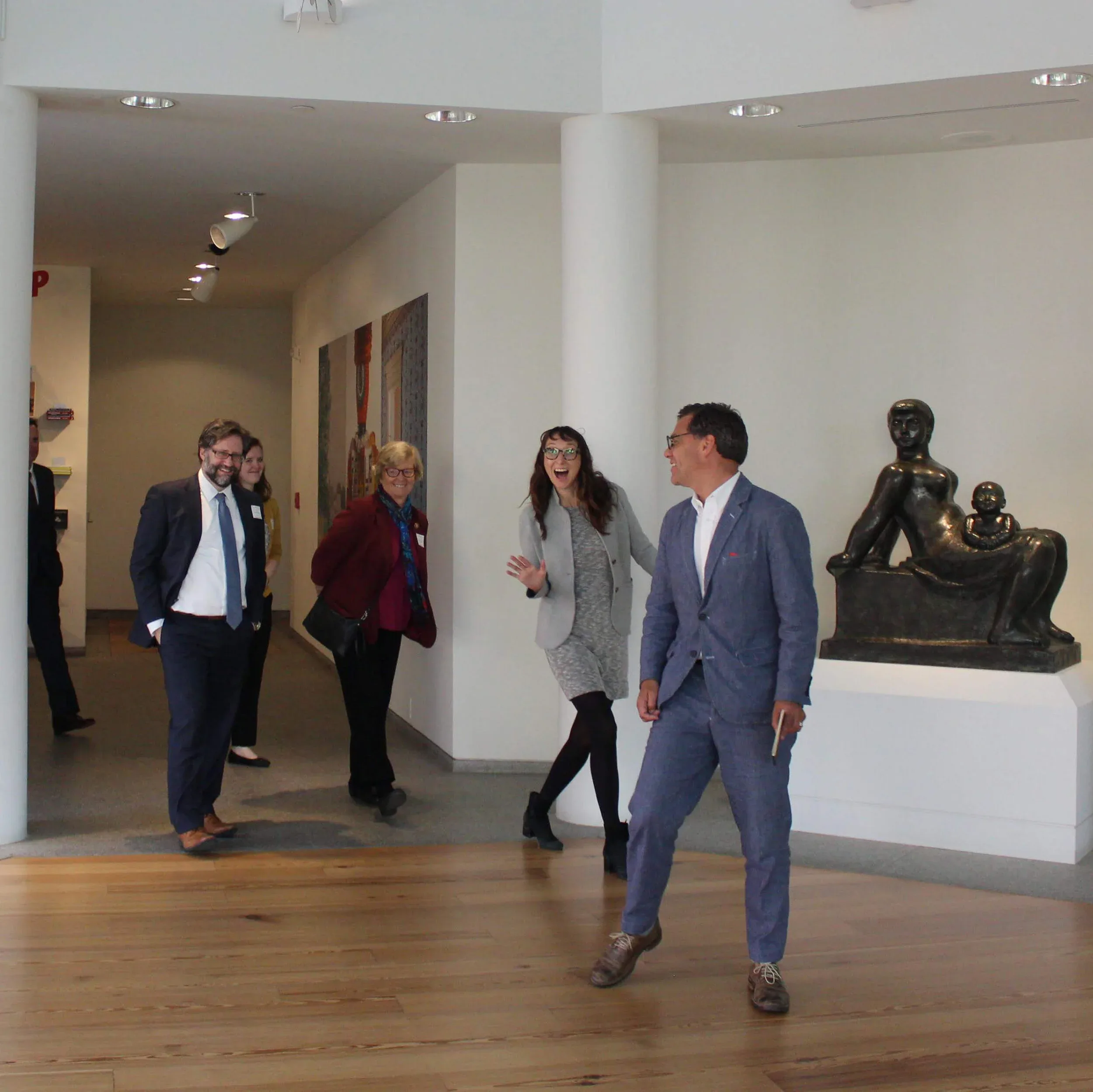 Lizzy having fun sharing the PMA with U.S. Representative Chellie Pingree and National Endowment for the Humanities Chairman, Jon Parrish Peede, last fall.