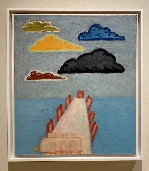 Katherine Bradford , Two Tables, 2001, oil on canvas, 32 x 28 1⁄2 inches