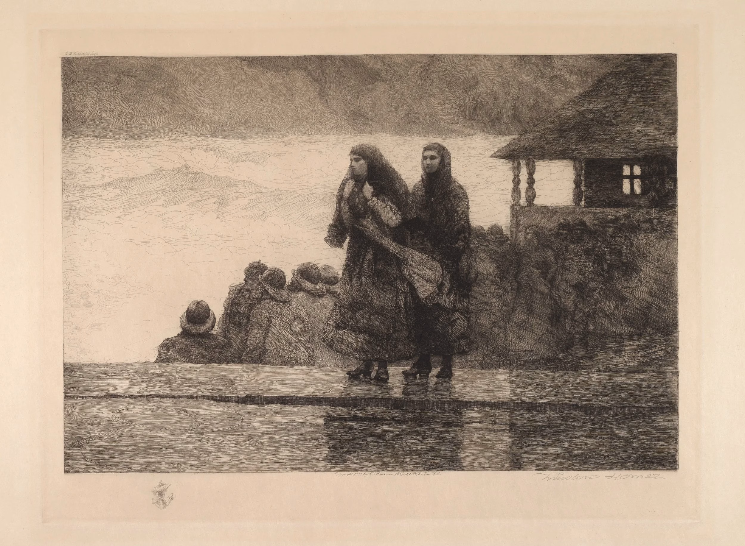 Winslow Homer, Perils of the Sea, 1888, etching